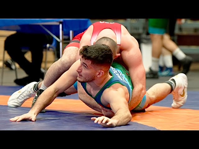 N. Tschikaidze (GEO) vs J. Simoes (POR) 77kg. Men greco-roman wrestling.