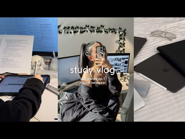 vce diaries e1 study vlog🤍 study & celebrate lunar new year 2024 ❤️