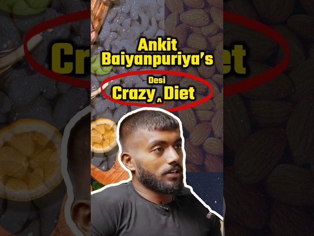 Ankit Baiyanpuriya's crazy "DESI DIET"💪 75 Hard Challenge Diet Secrets! #shorts #ytshorts