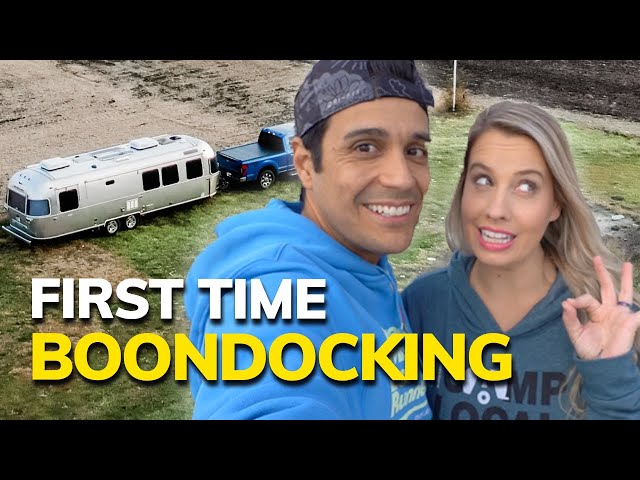 OUR CRAZY FIRST DRY CAMPING EXPERIENCE // Airstream Life Boondocking