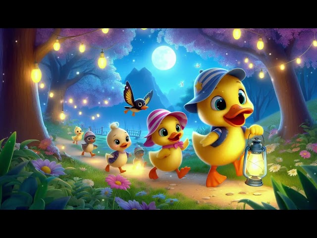 The Duckling’s Midnight Quest – A Firefly Chase under the Stars"