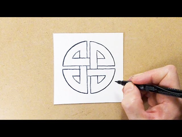 How to Draw a Celtic Knot (shield knot)