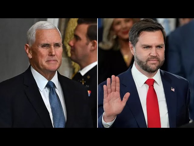 Mike Pence Watches J.D. Vance Take Oath as Trump's Right-Hand Man 4 Years After Jan. 6