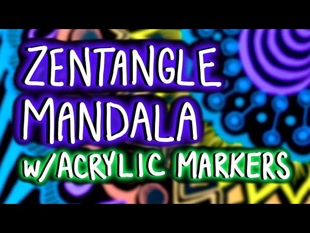 Zentangle Mandala Inspired Doodle using Acrylic Paint Markers!