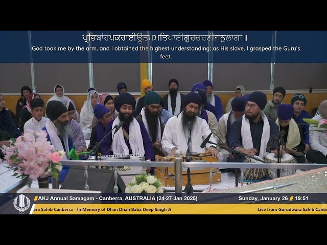 030 Canberra 26Jan2025 Rainsabai Kirtan Bhai Sajanbir Singh Jee Sydney