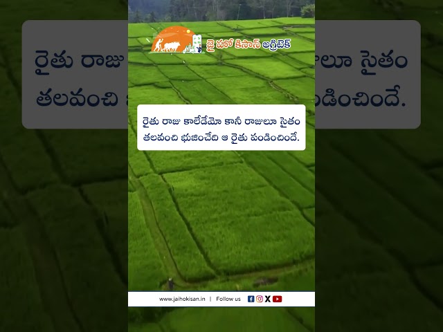 jhk farmer quote | motivational quotes telugu | inspirational quotes @JaiHoKisan​