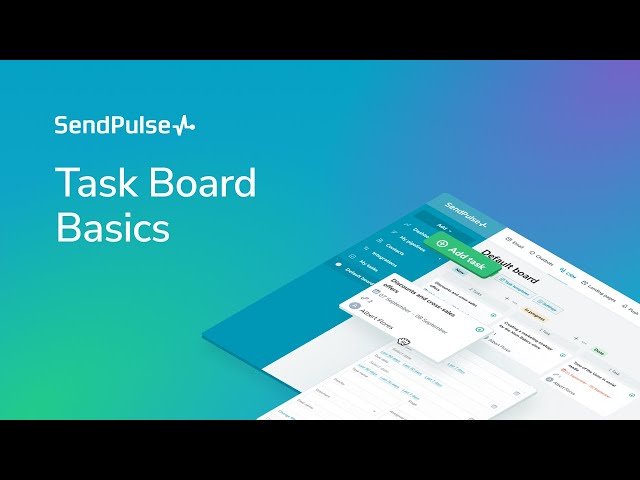 Task Board Basics | SendPulse CRM