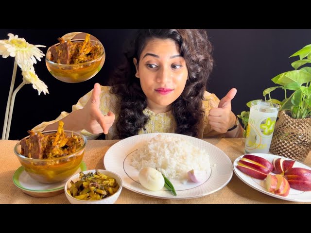 EATING SHOW | RICE, MACHER TEL CHOCHCHORI, SPICY RED CHICKEN CURRY | MUKBANG | ASMR