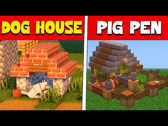 Minecraft: 5+ Simple Pet Houses!🐱#minecraft