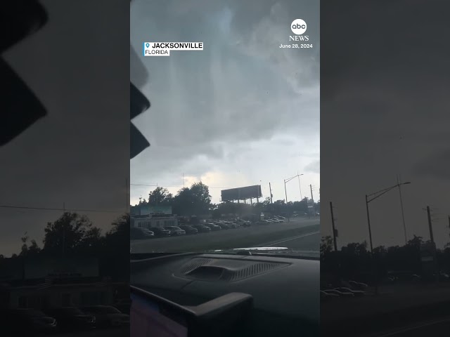 Tornado flings truck into Florida roadway