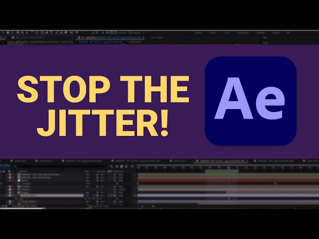 How to Fix After Effects Jittery Shaking Artwork/Text Layers | Anti-Aliasing