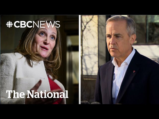 Liberal frontrunners Carney, Freeland differ sharply on dealing with Trump