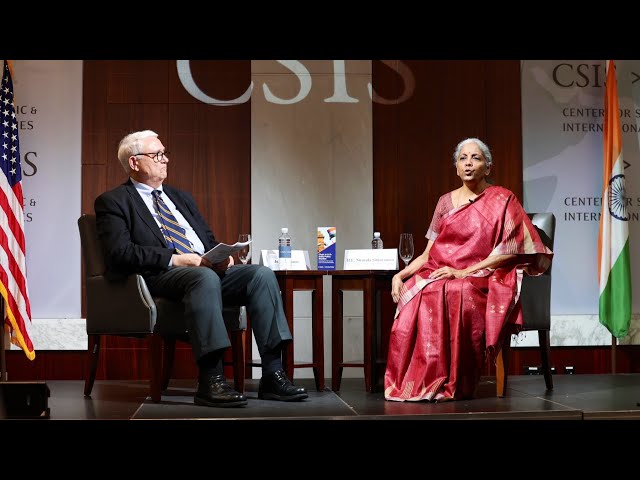 Smt Nirmala Sitharaman's conversation with Dr. John J Hamre, CEO & President - CSIS in Washington DC