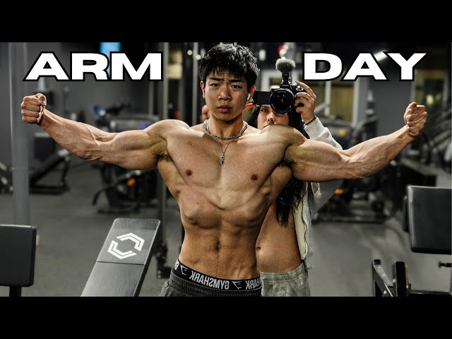 The EASIEST Arm Day FULL WALKTHROUGH (4 Exercises to Blow Up Your Arms)