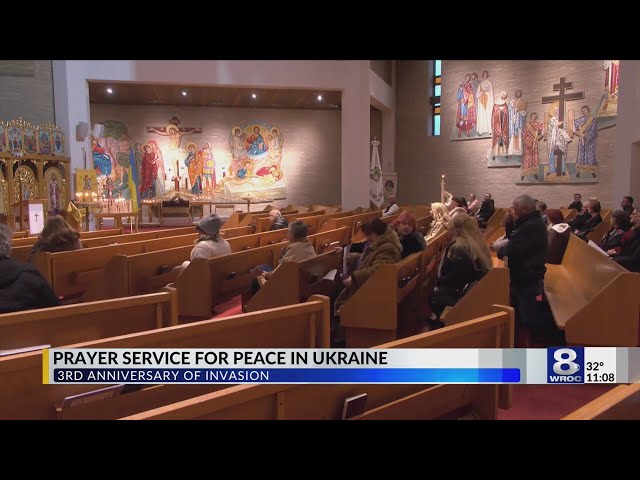 Prayer service for peace in Ukraine for third anniversary of Russia invasion