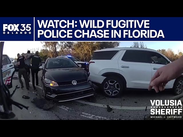 Wild fugitive police chase leads to arrest in Florida