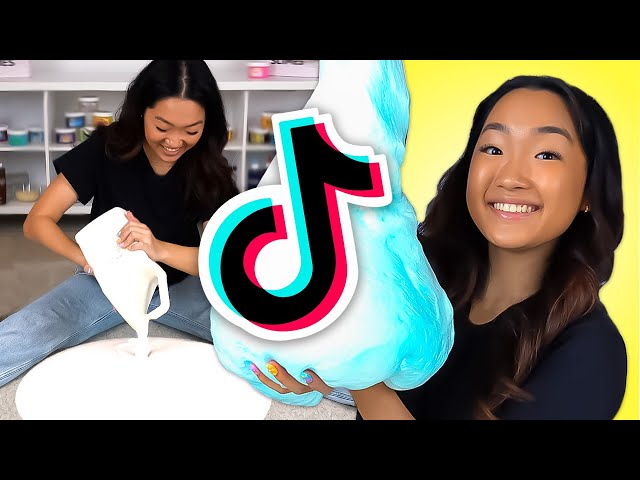 Doing VIRAL Slime Trends from TikTok