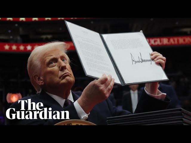 Trump signs a slew of executive orders targeting Biden policies