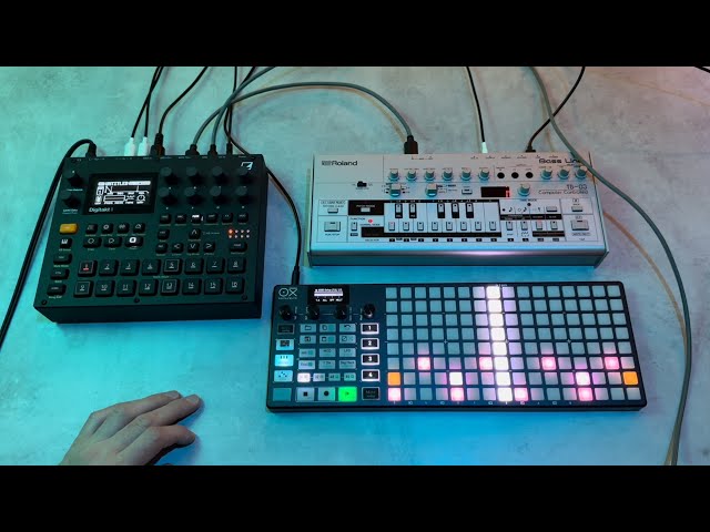 Roland TB-03 and Elektron Digitakt II with OXI One for some acid house