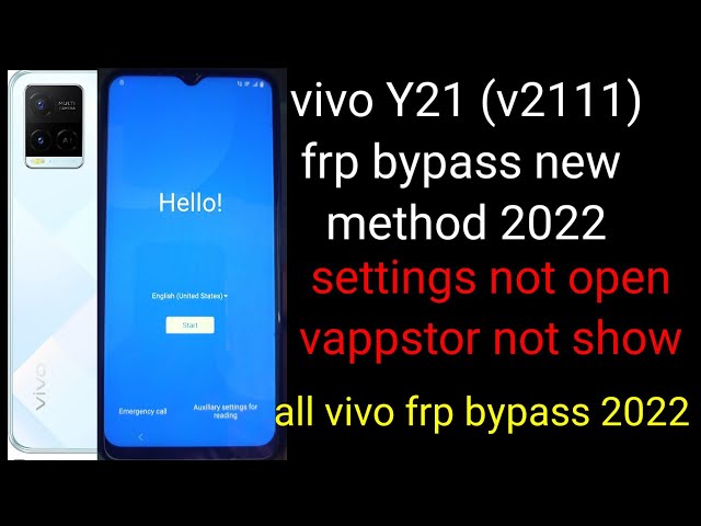 vivo y21 (v2111) frp bypass new security update all vivo android 11 frp bypass without pc (2022)