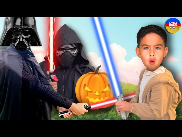 Littlehenleycool saves Halloween and stops Darth Vader and Kylo Ren