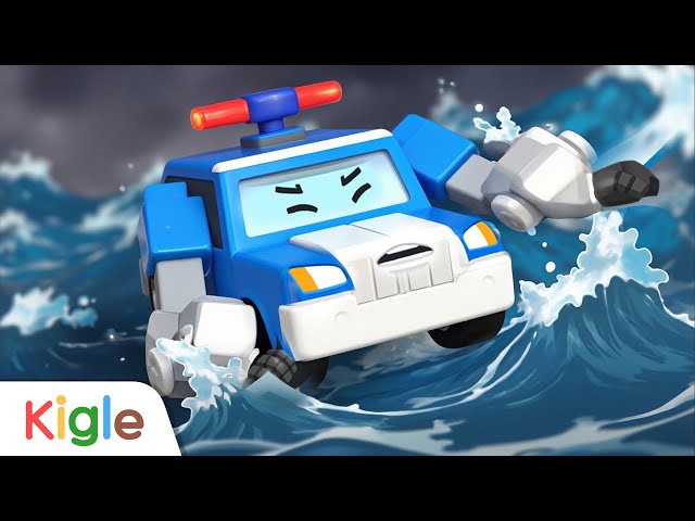 Robocar Poli | Menyelamatkan Mobil yang Jatuh ke Laut | Mobil Untuk Anak | Kigle TV Indonesia