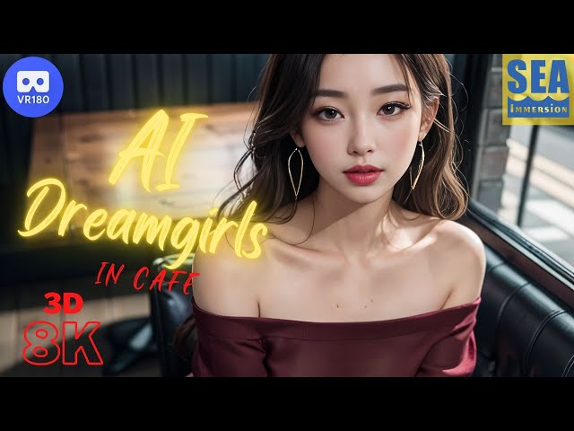 Nữ thần trong Quán cà phê, AI Dreamgirls ở 8K 3D VR180 - gặp họ thật gần, mặt đối mặt!