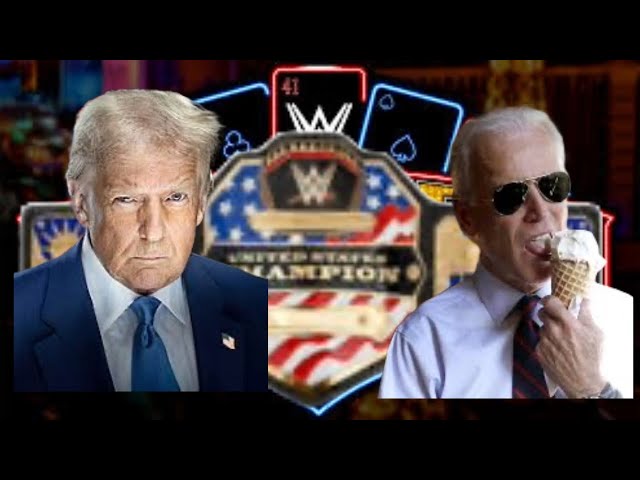 WWE 2K24 Donald Trump vs Joe Biden US Title Match