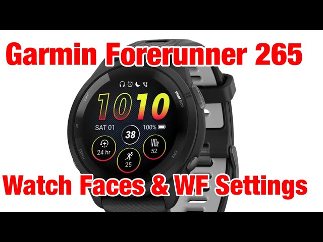 Garmin Forerunner 265 Watch Faces & Watch Face Settings/Options Review