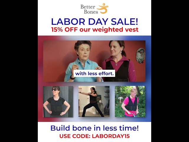 LABOR DAY SALE! Bone-Building Weighted Vest or Belt