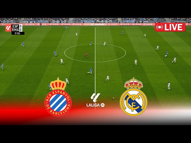 🔴LIVE : ESPANYOL vs REAL MADRID - La Liga 24/25 Spain | Full Match | PES 21 Football Game