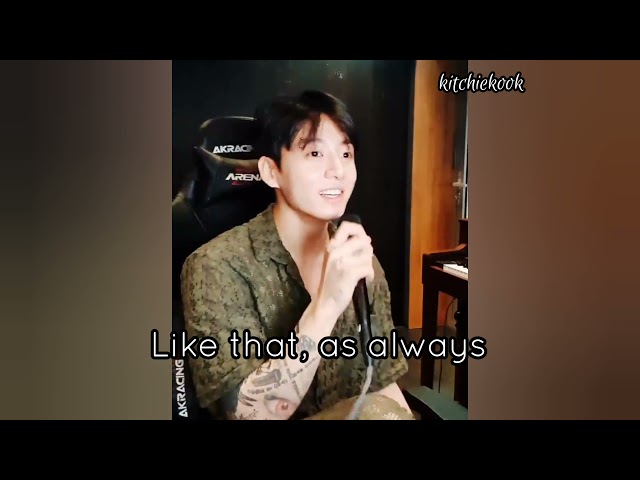 BTS Jungkook sang 'As Always' on Vlive (English Lyrics)