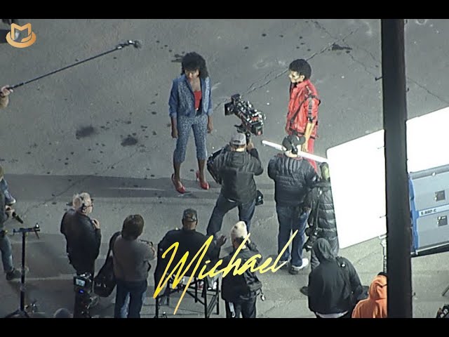 Aerial footage of "Thriller" short film for the upcoming Michael Jackson biopic