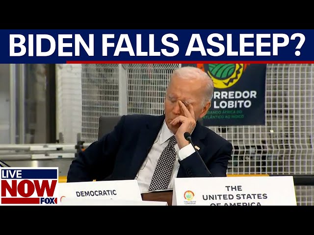 Biden appears to fall asleep during economic meeting in Angola | LiveNOW from FOX