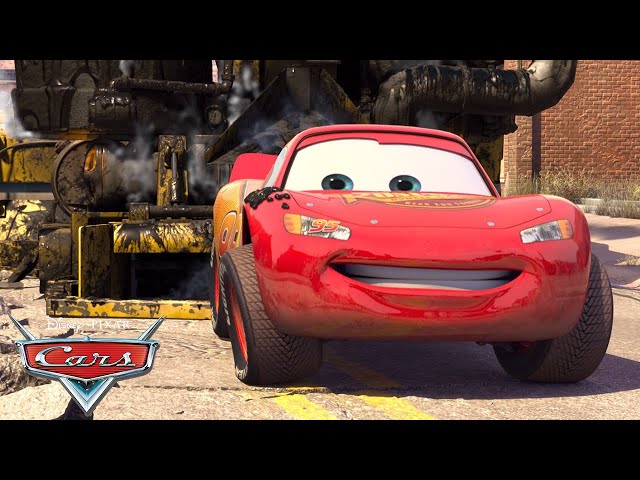 Lightning McQueen Paves the Road | Pixar Cars