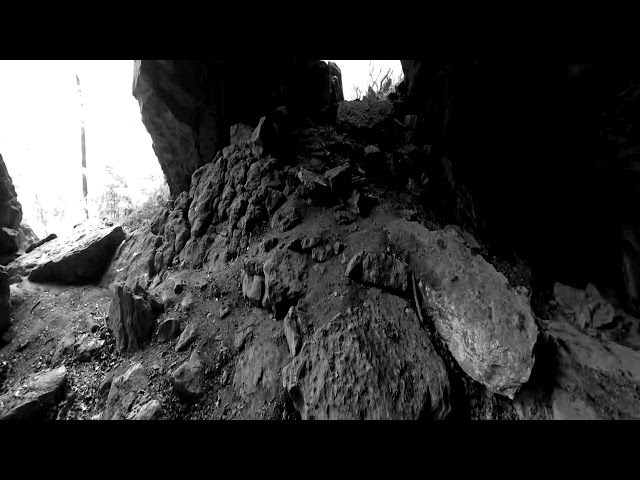 Bat cave 360 VR in black and white