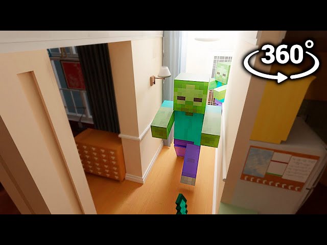 360° - MOBS IN YOUR HOUSE! Minecraft VR Experience