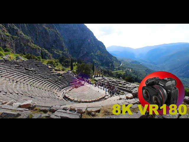 The ANCIENT THEATRE of DELPHI up from the Temple of Apollo GREECE 8K 4K VR180 3D Travel Videos ASMR