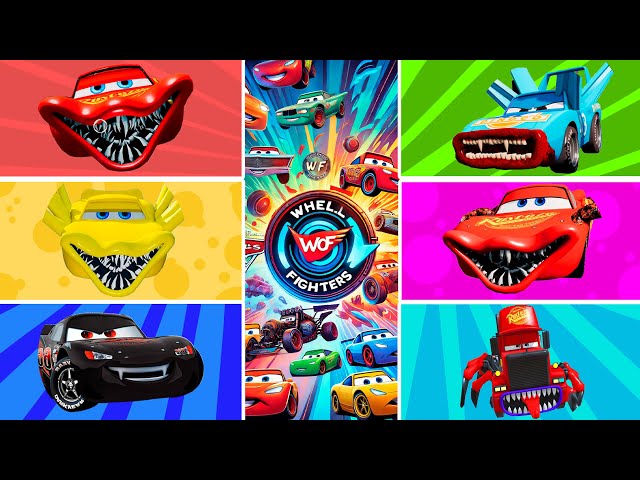 Epic Battle of Cars Characters 🎯 McQueen Eater , McQueen Exe, Spider McQueen Eater, Evil McQueen Exe