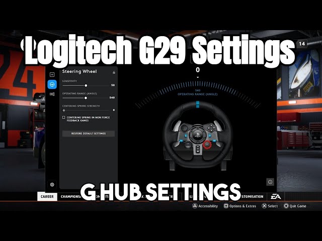 EA Sports WRC Logitech G29 Settings