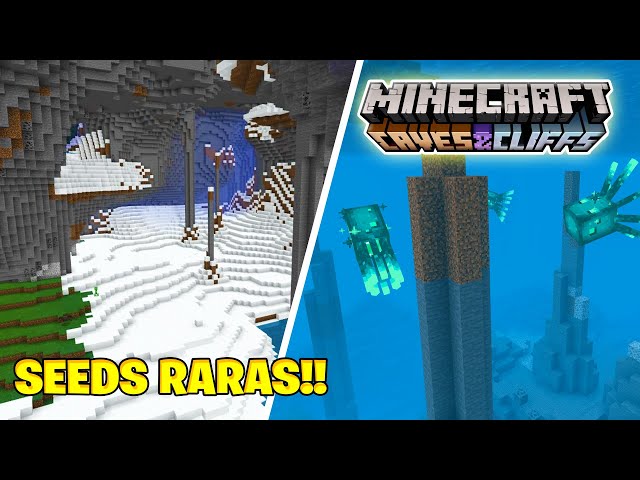 🔥2 SEEDS RARAS DAS NOVAS CAVERNAS DO MINECRAFT BEDROCK! MINECRAFT CAVE AND CLIFFS!