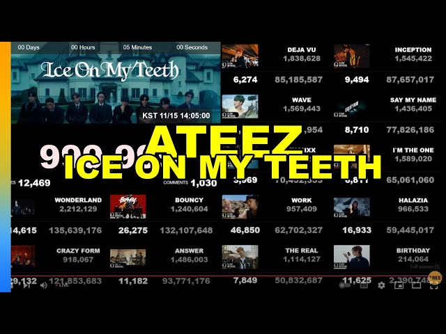 ATEEZ(에이티즈) ICE ON MY TEETH MV LIVE VIEW COUNT