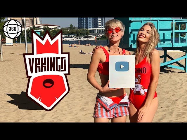 CHILL ON THE BEACH WITH LADIES • YouTube Silver Creator Award unboxing • 360 VR video (#VRKINGS)