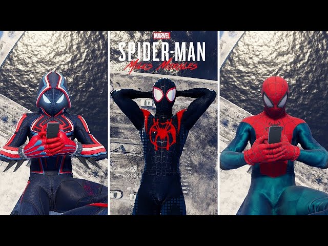 Jumping From the Highest Points in Spider-Man: Miles Morales PS5 in All Suits (4K HD)