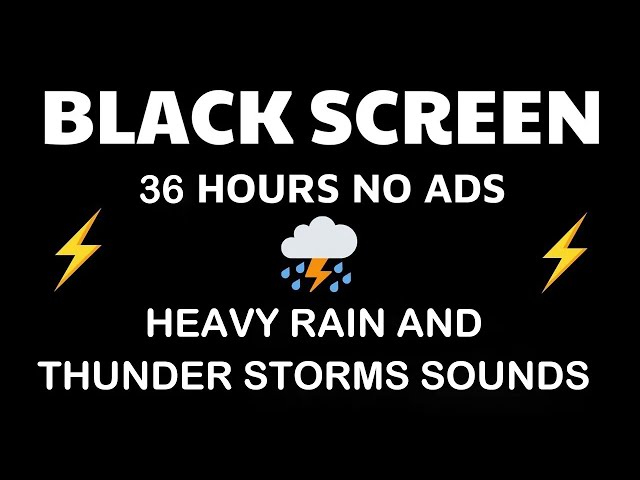 Beat Insomnia to Sleep QUICKLY in 3 Minutes to REAL Heavy Rain & Thunder Sounds ｜ Relaxation & Focus