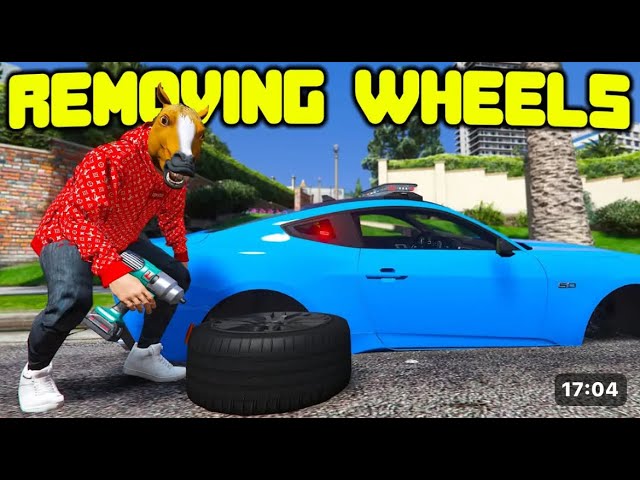 TREYTEN Steals Tires Off of Cop Cars in GTA 5 RP