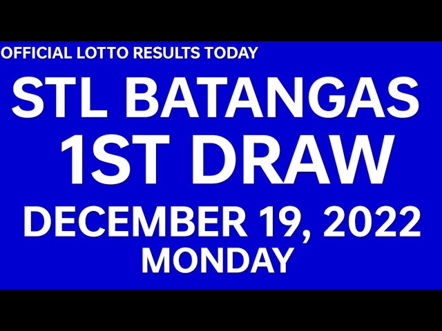 Stl Batangas results today December 19, 2022 1ST DRAW lotto stl results today