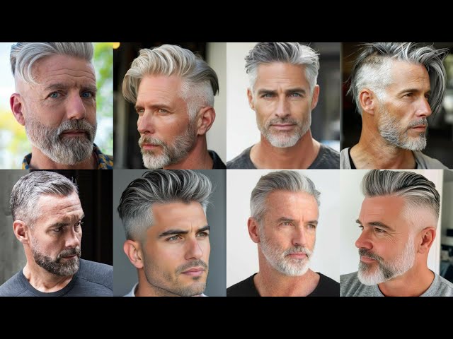 low-maintenance and versatile style that's perfect for older men with gray hair.