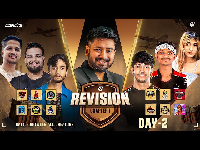 Creators Tournament | Revision Chapter 1 Day 2 #freefire #freefirelive #rockyrdxlive