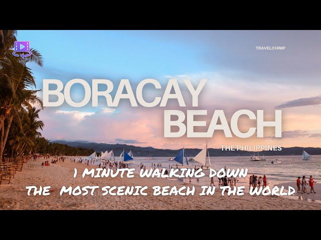 Boracay Sunset Walk 🌅 | 4K 360° Virtual Beach Walk | White Beach, Philippines